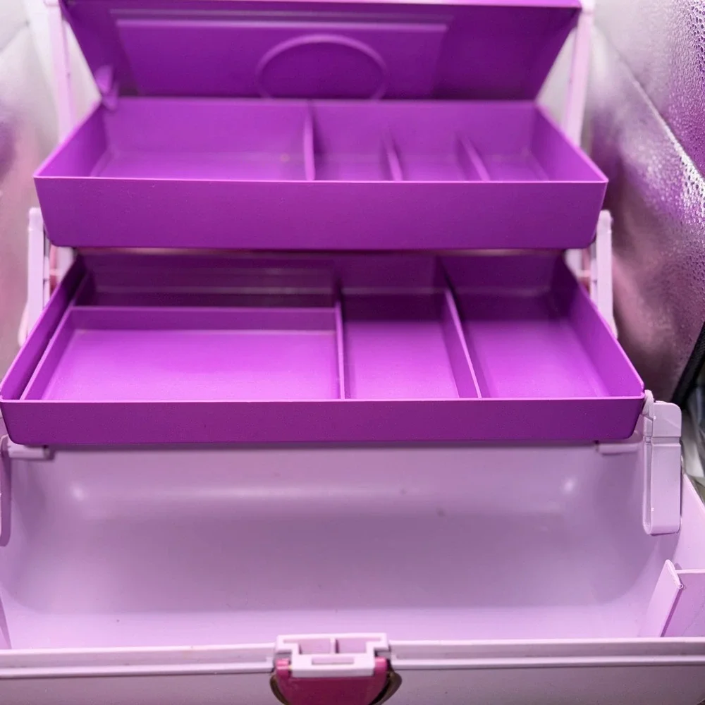 Caboodles OS Pink Purple Vintage 90s Makeup Case Organizer Y2K Retro Aesthetic